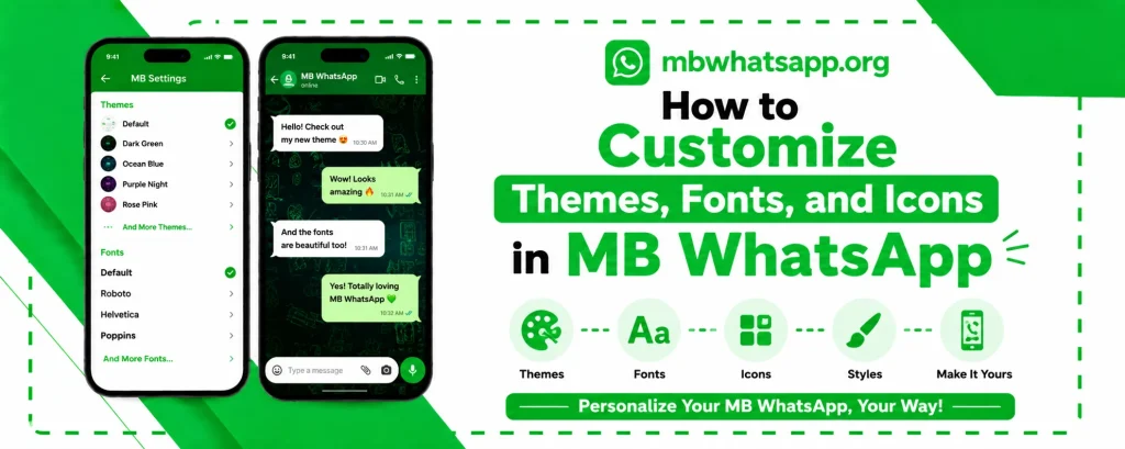 Customize MB WhatsApp Themes, Fonts guide